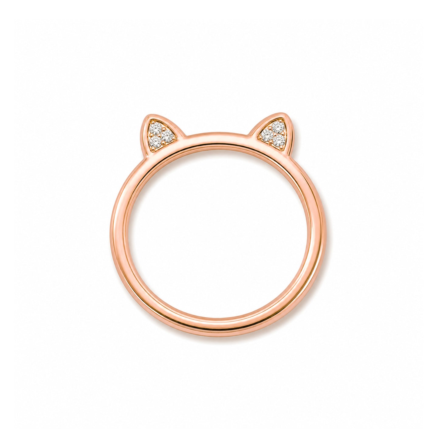14K Gold Pavé Diamond Kitty Ring