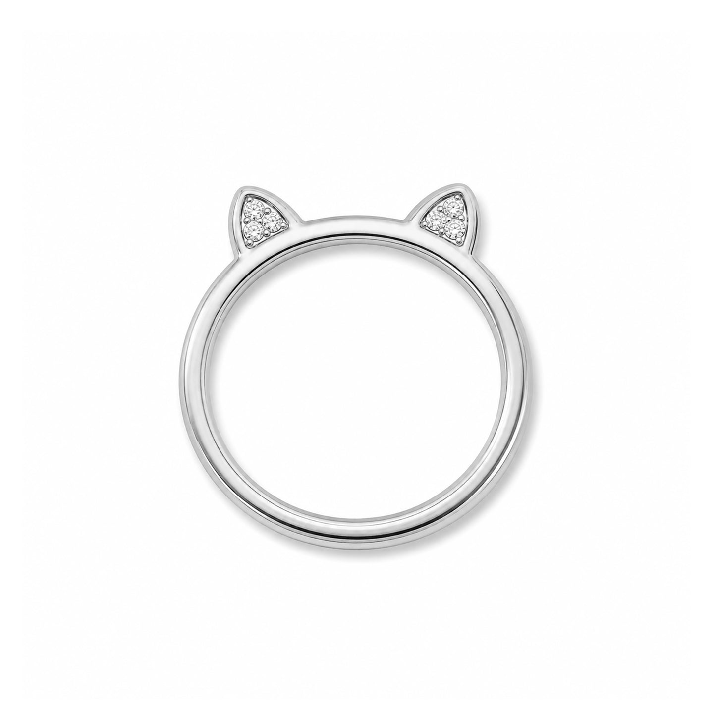 14K Gold Pavé Diamond Kitty Ring