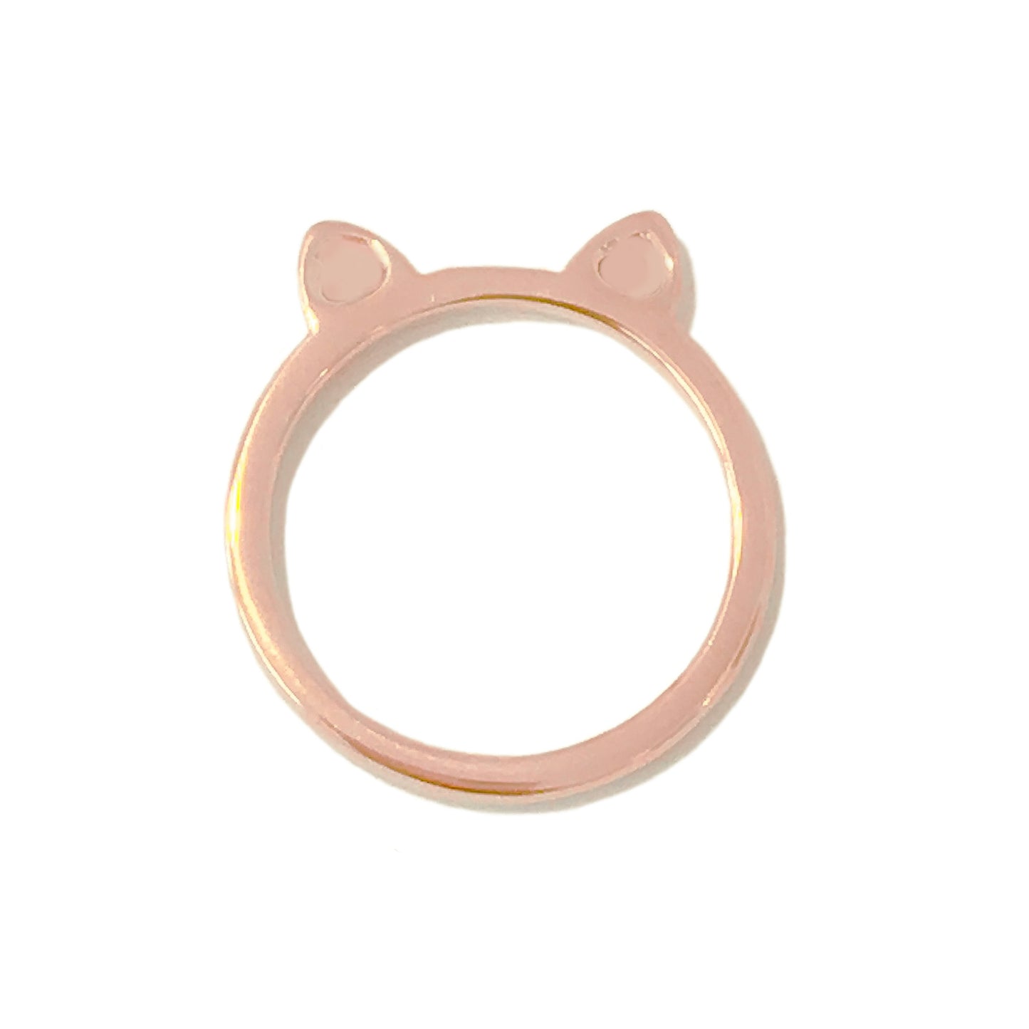 14K Gold Kitty Cat Ears Ring