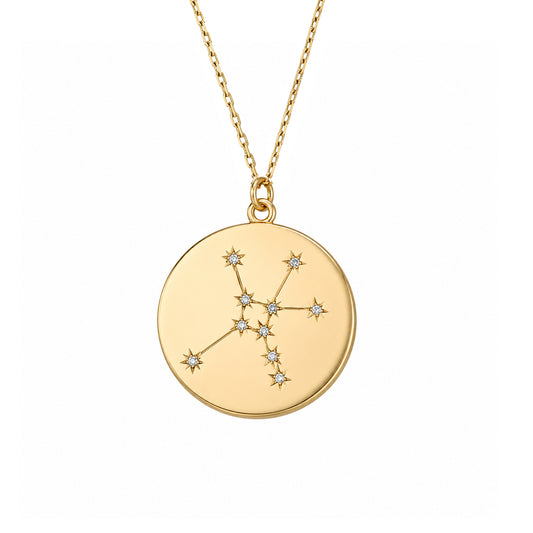 Zodiac Constellation Collection: Cancer 14K Gold & Diamond Pendant Necklace