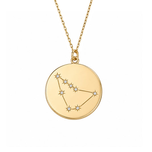 Zodiac Constellation Collection: Capricorn 14K Gold & Diamond Pendant Necklace