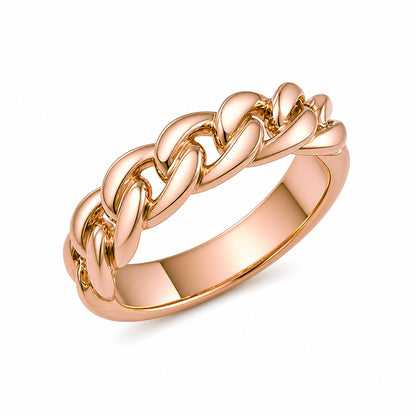 14K Gold Cuban Link Ring