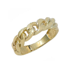 14K Gold Cuban Link Ring