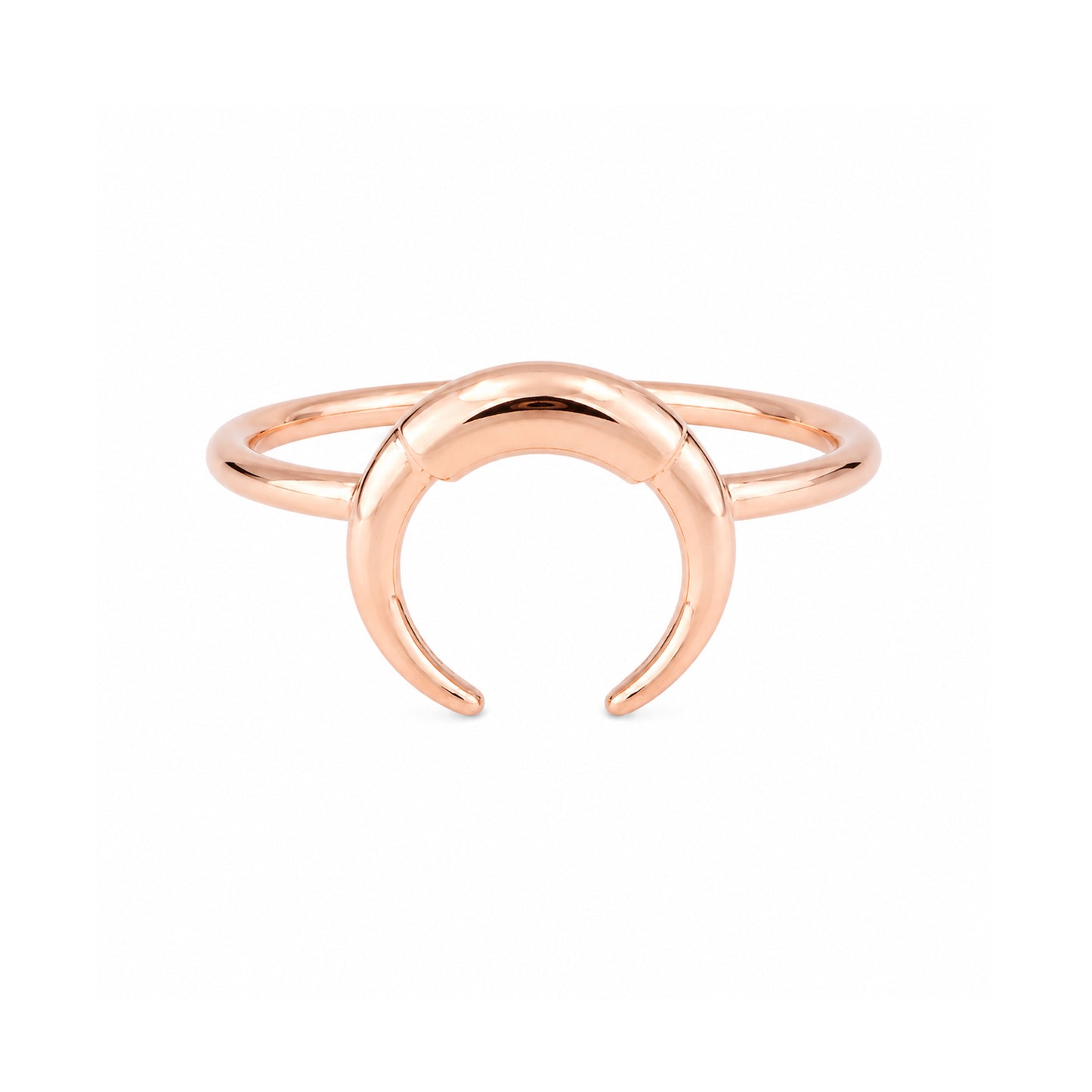 14K Gold Double Horn Ring