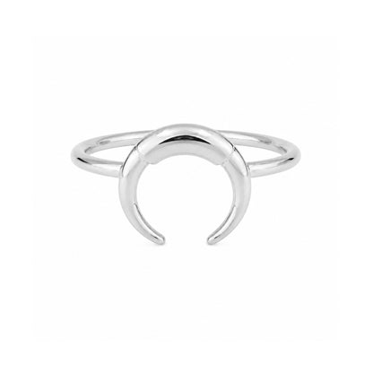 14K Gold Double Horn Ring