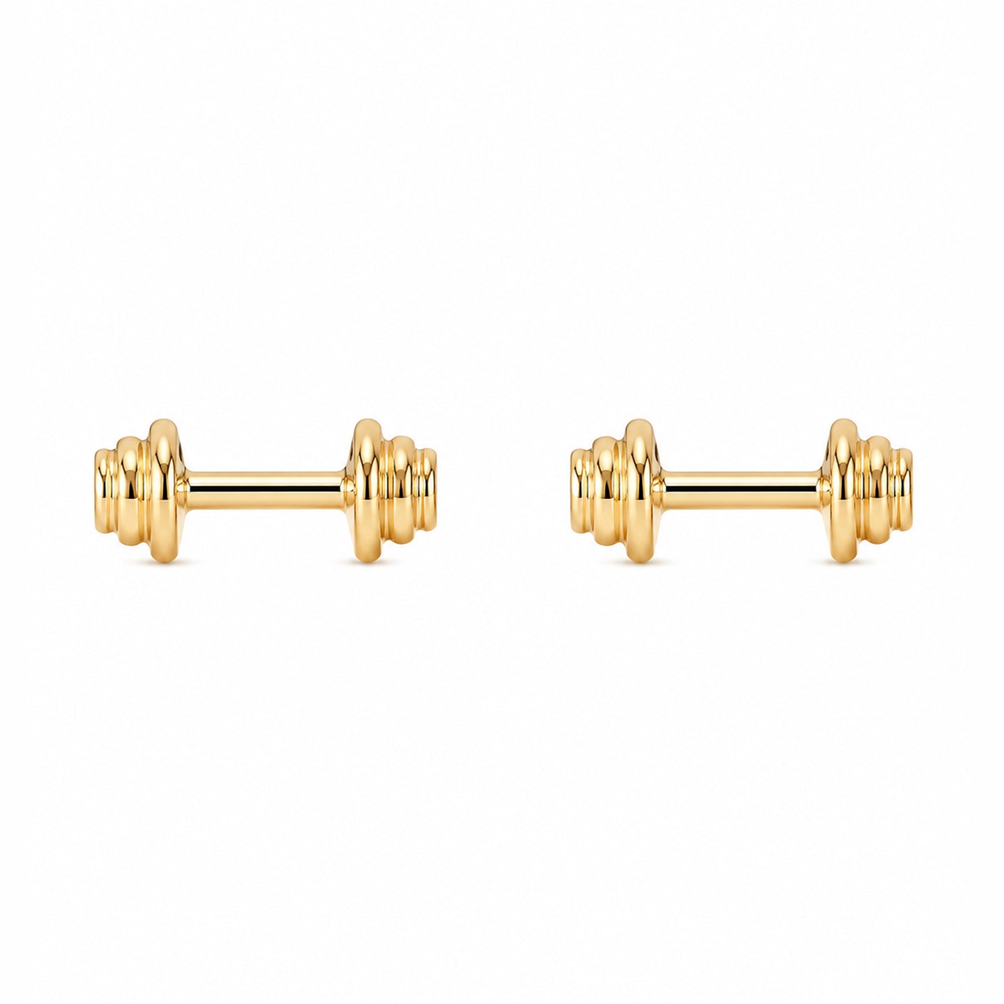 14K Gold XS Dumbbell Stud Earrings