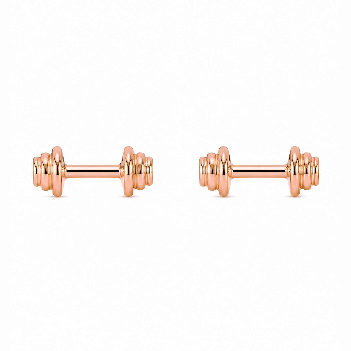 14K Gold XS Dumbbell Stud Earrings