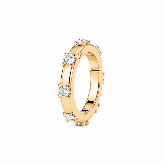 14K Gold Diamond Round Charm Enhancer