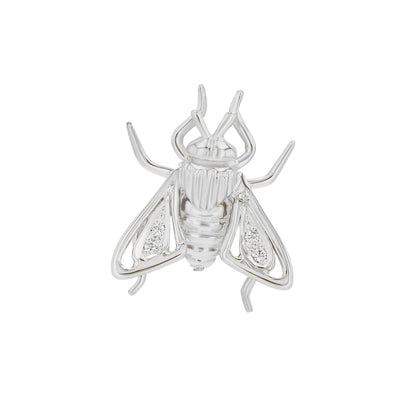 14K Gold Diamond Fly Pin