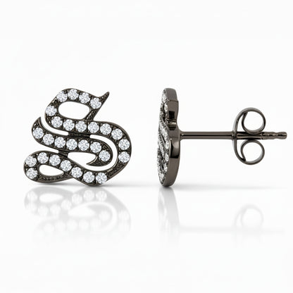 14K Gold Diamond Alphabet Letter Initial Single Stud Earring, Old English Font