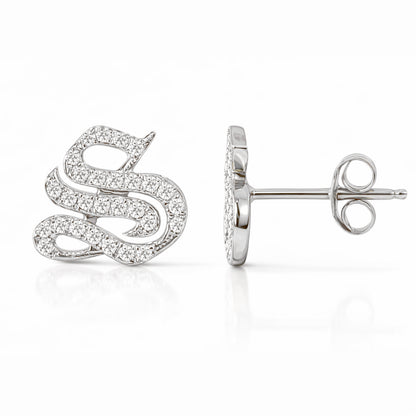 14K Gold Diamond Alphabet Letter Initial Single Stud Earring, Old English Font