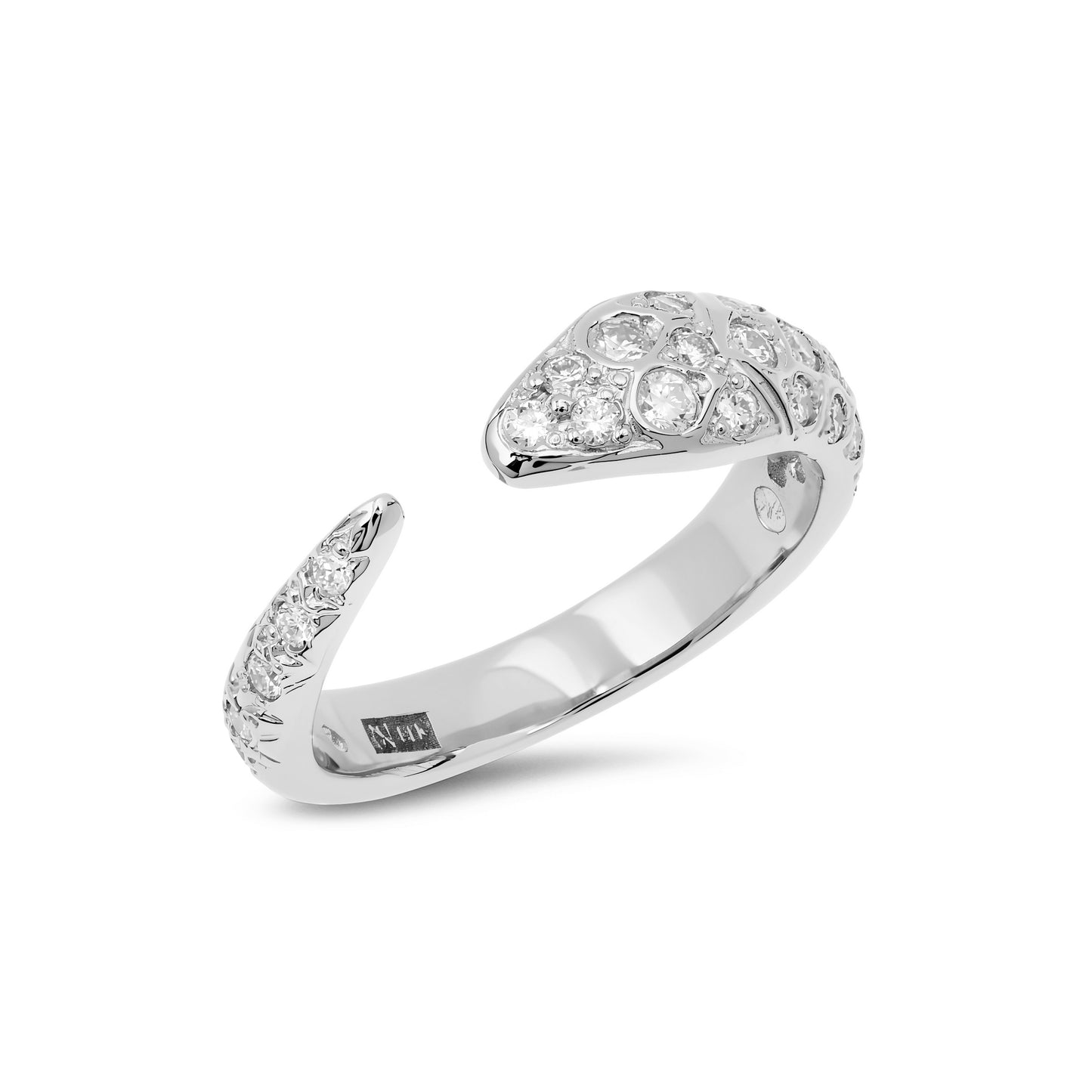 14K Gold Diamond Snake Wrap Ring