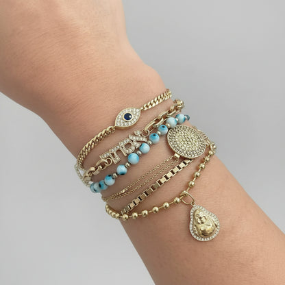 14K Gold Diamond Halo Buddha Charm Pendant