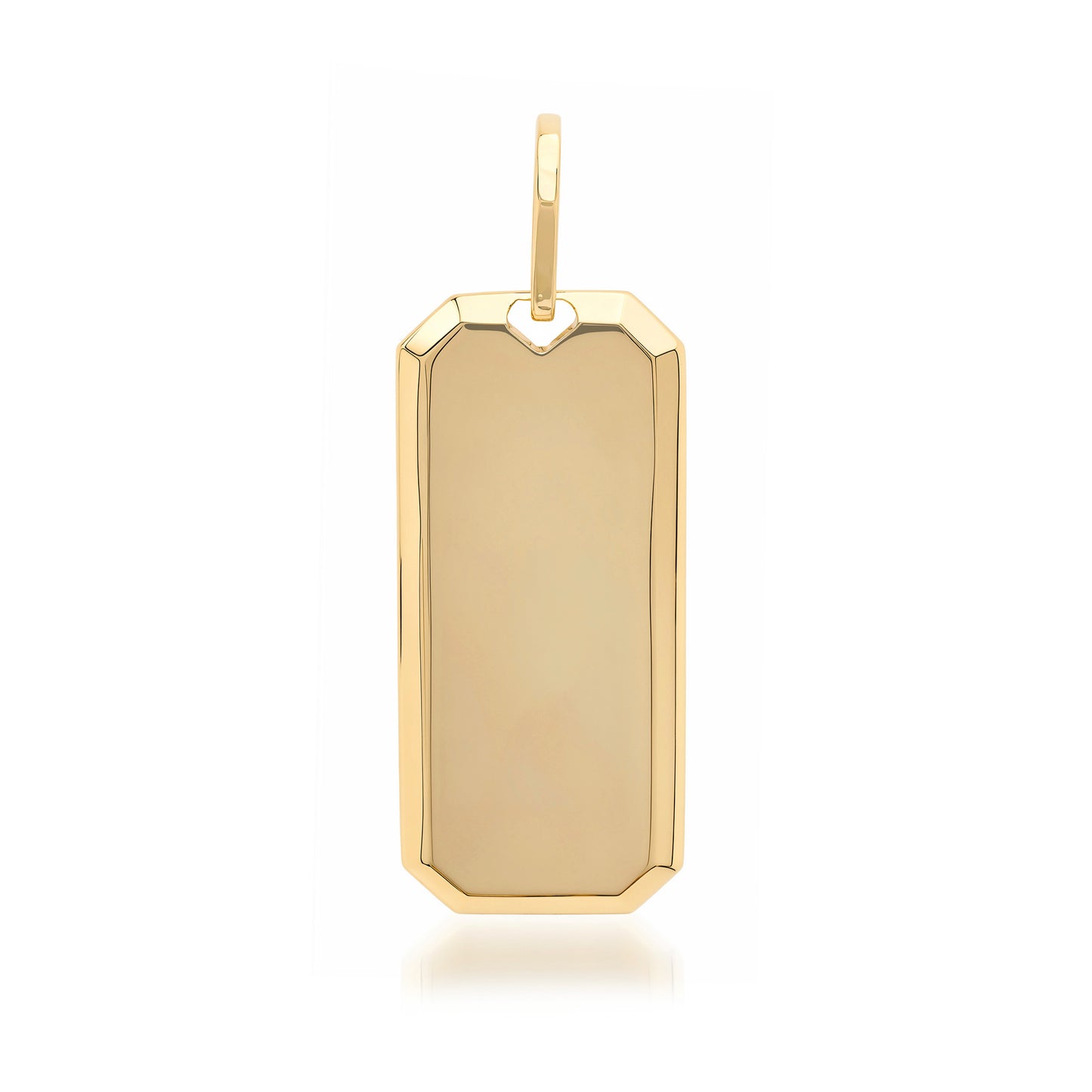 14K Gold Signature Heirloom Dog Tag Pendant (Engravable)
