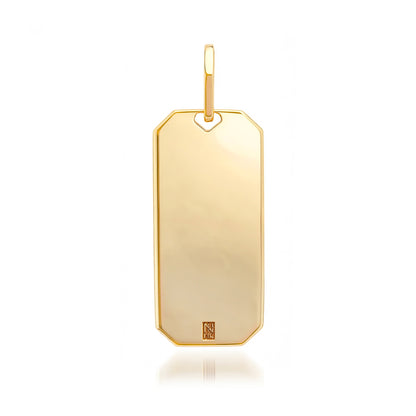 14K Gold Signature Heirloom Dog Tag Pendant (Engravable)
