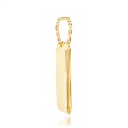 14K Gold Signature Heirloom Dog Tag Pendant (Engravable)