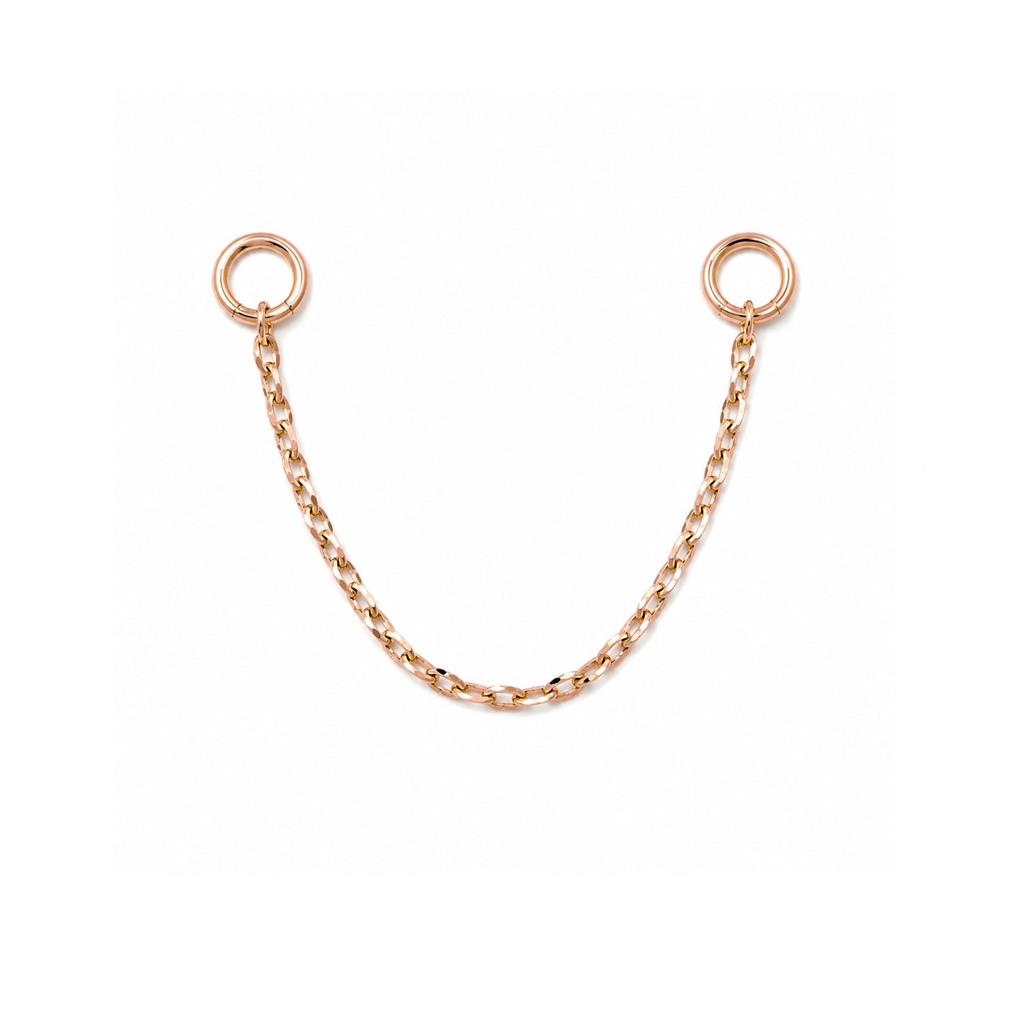 14K Gold Dangle Cable Chain Earring Jacket
