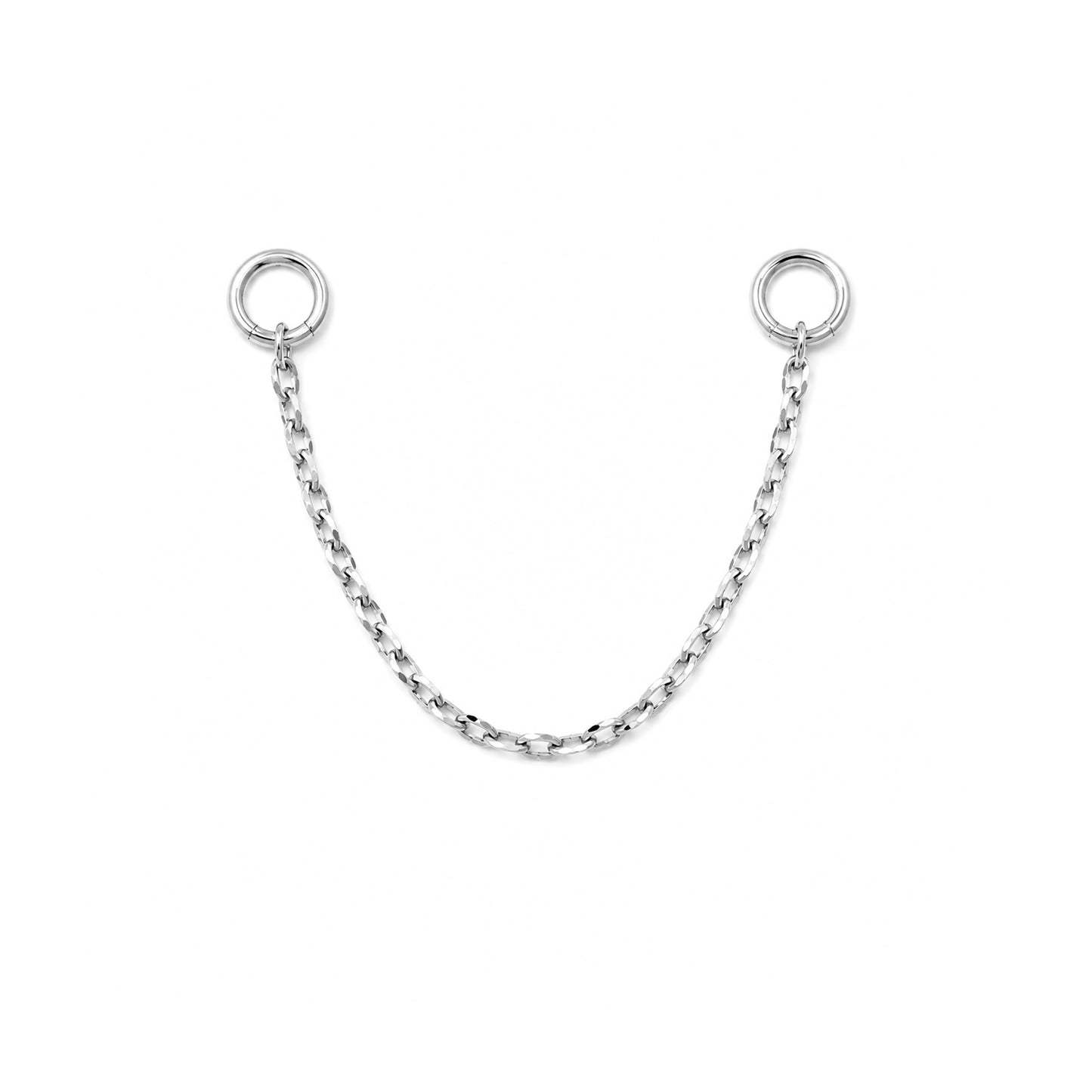 14K Gold Dangle Cable Chain Earring Jacket