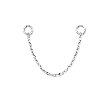 14K Gold Dangle Cable Chain Earring Jacket