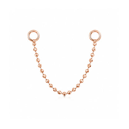 14K Gold Dangle Ball Chain Earring Jacket