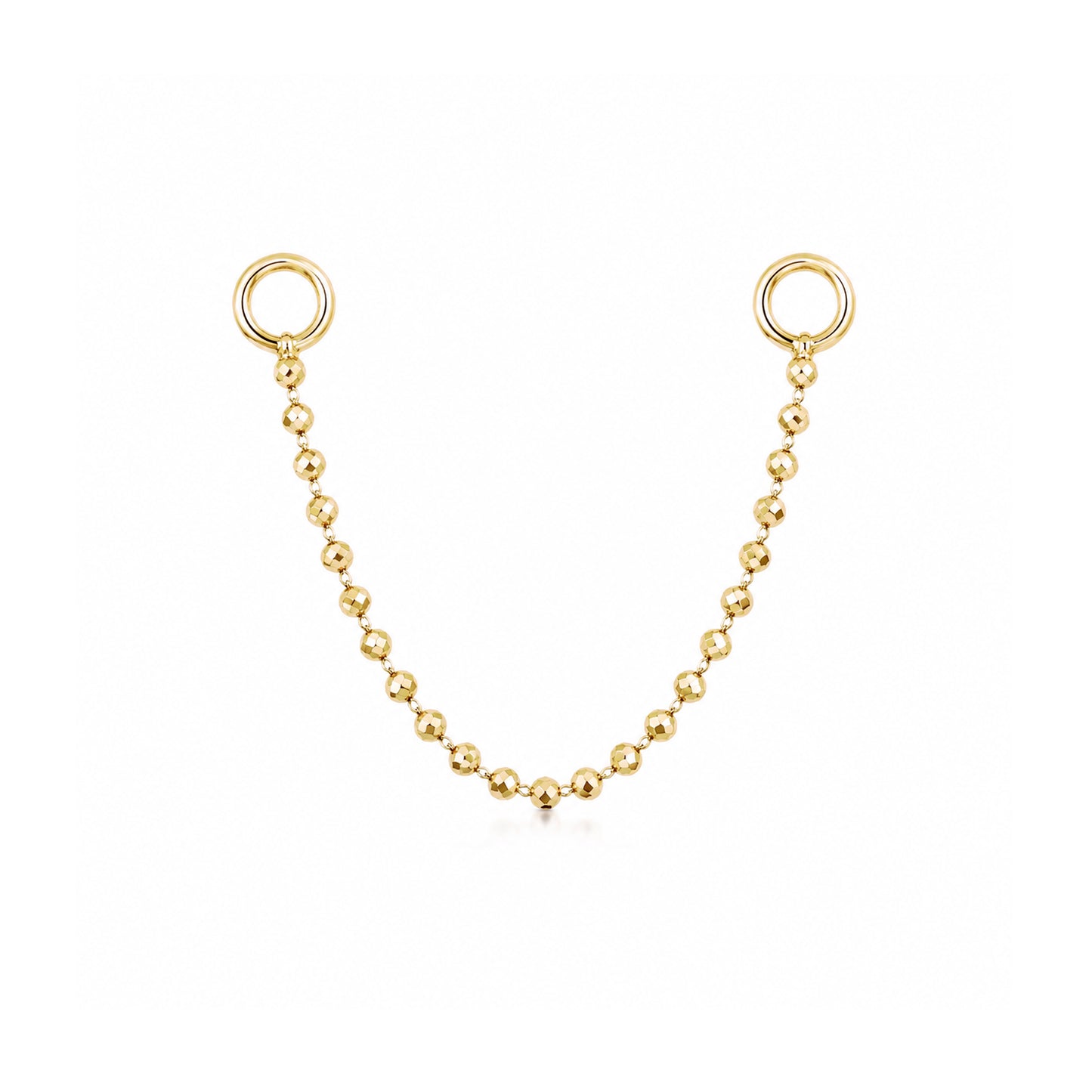 14K Gold Dangle Ball Chain Earring Jacket