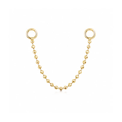 14K Gold Dangle Ball Chain Earring Jacket