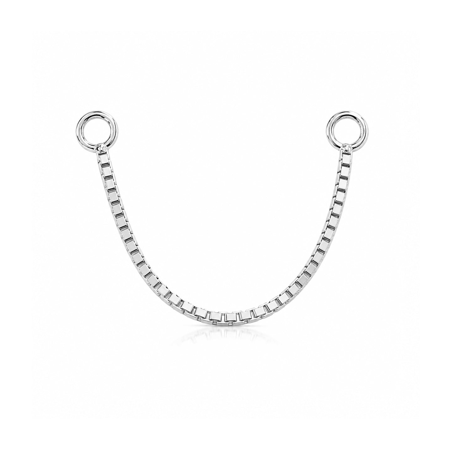 14K Gold Dangle Box Chain Earring Jacket