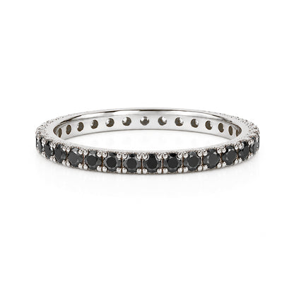 14K Gold Pavé Black Diamond Full Eternity Band