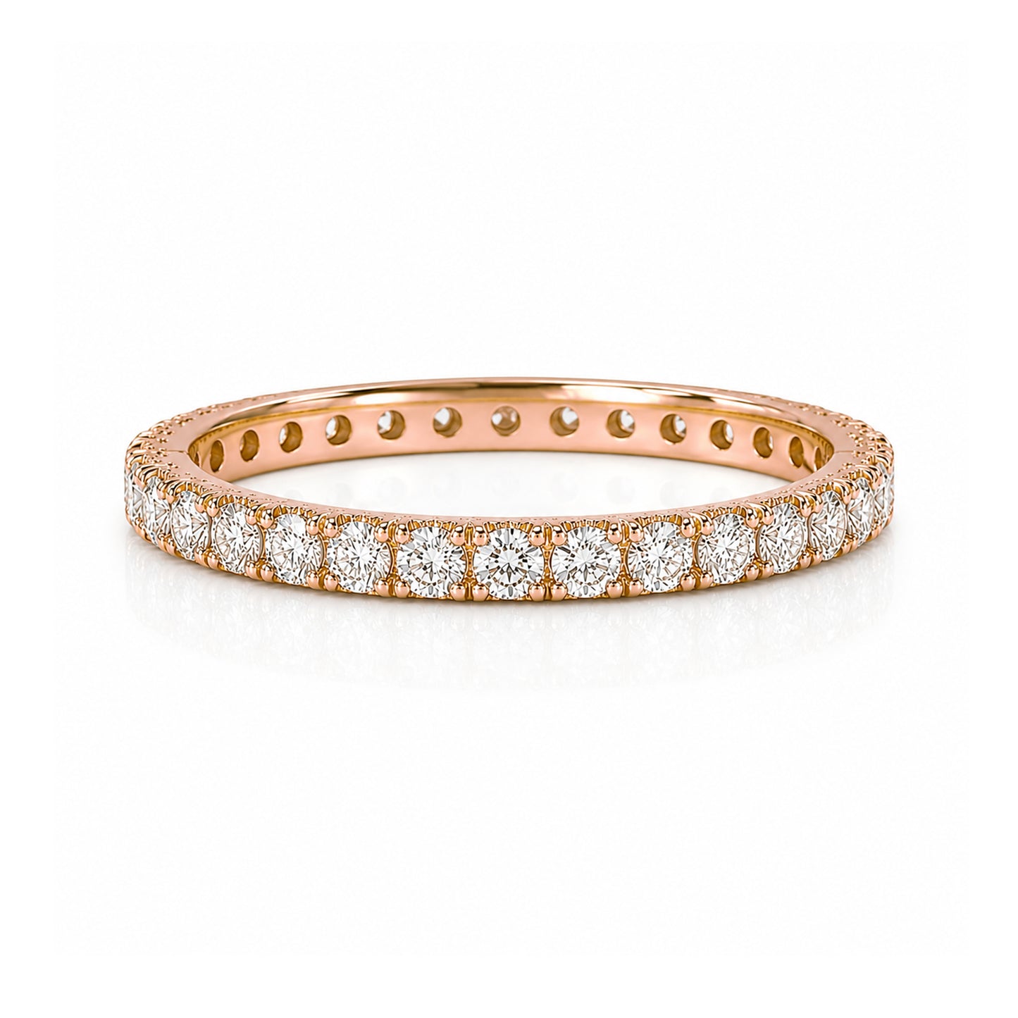 14K Gold Pavé Diamond Full Eternity Band