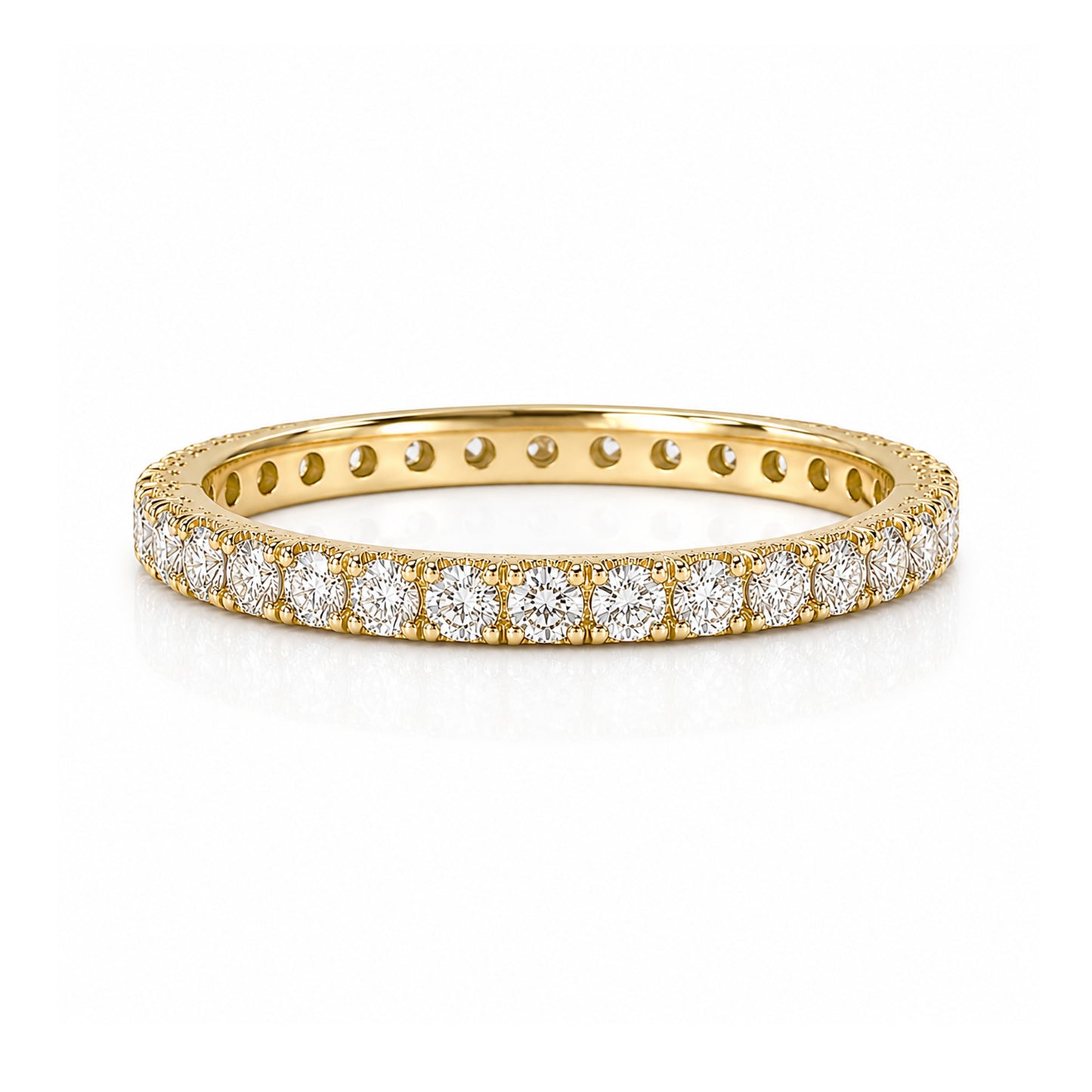 14K Gold Pavé Diamond Full Eternity Band