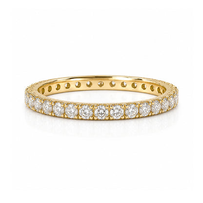 14K Gold Pavé Diamond Full Eternity Band