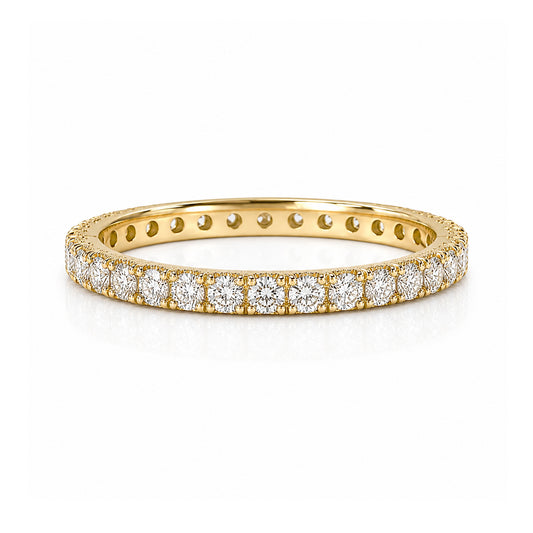 14K Gold Pavé Diamond Full Eternity Band
