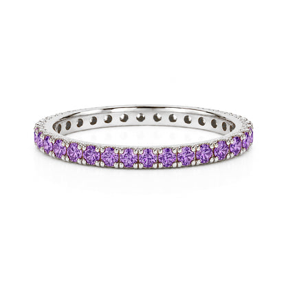 14K Gold Pavé Purple Sapphire Full Eternity Band