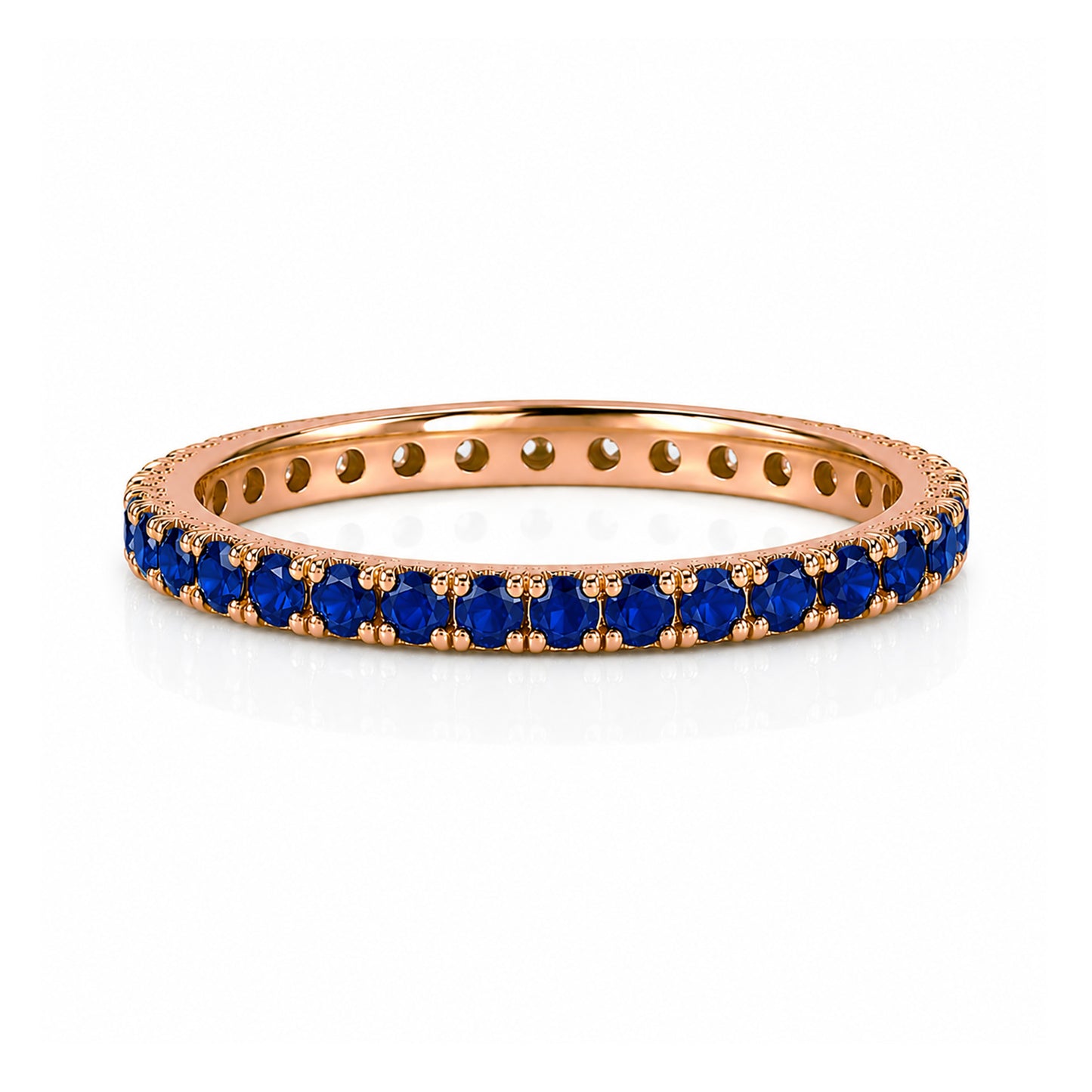 14K Gold Pavé Sapphire Full Eternity Band