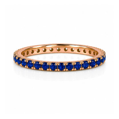 14K Gold Pavé Sapphire Full Eternity Band