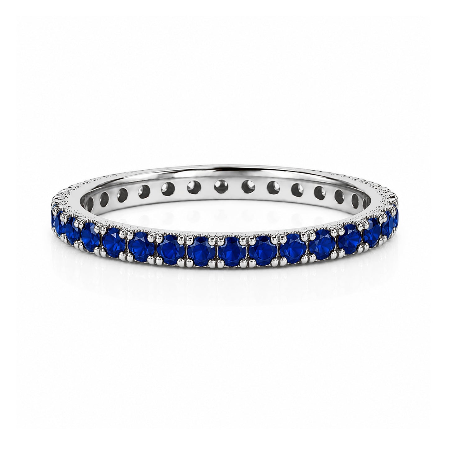 14K Gold Pavé Sapphire Full Eternity Band