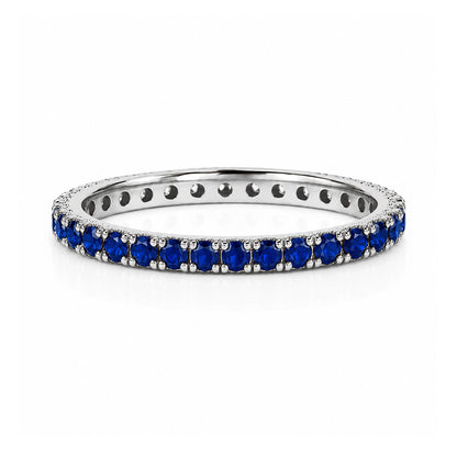 14K Gold Pavé Sapphire Full Eternity Band