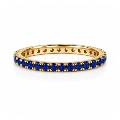 14K Gold Pavé Sapphire Full Eternity Band