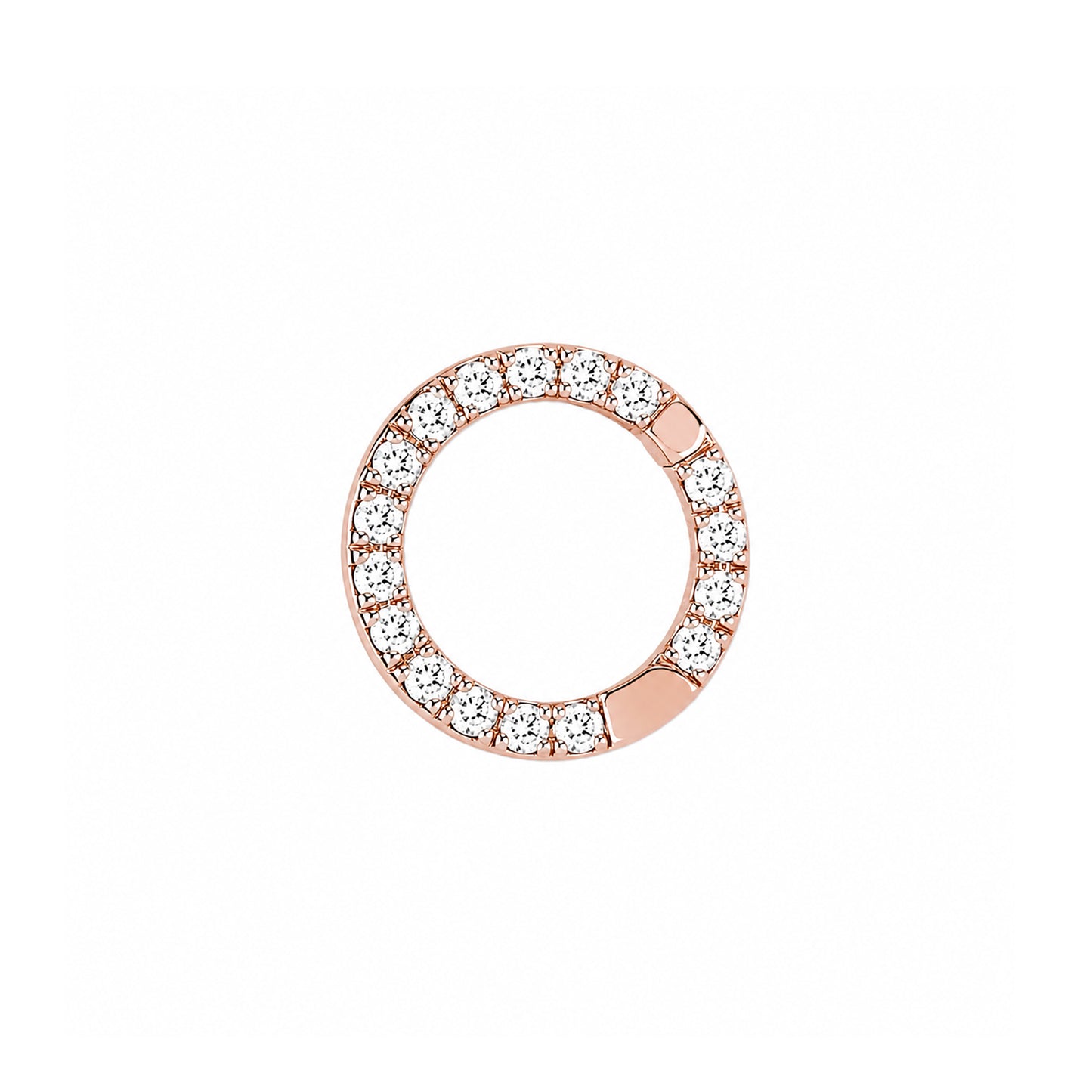 14K Gold Diamond Circular Charm Enhancer