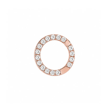 14K Gold Diamond Circular Charm Enhancer