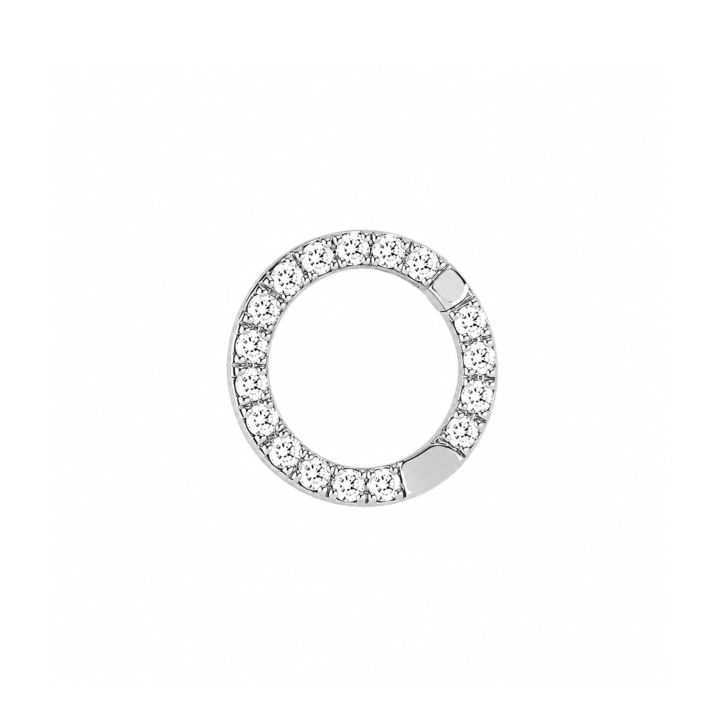 14K Gold Diamond Circular Charm Enhancer