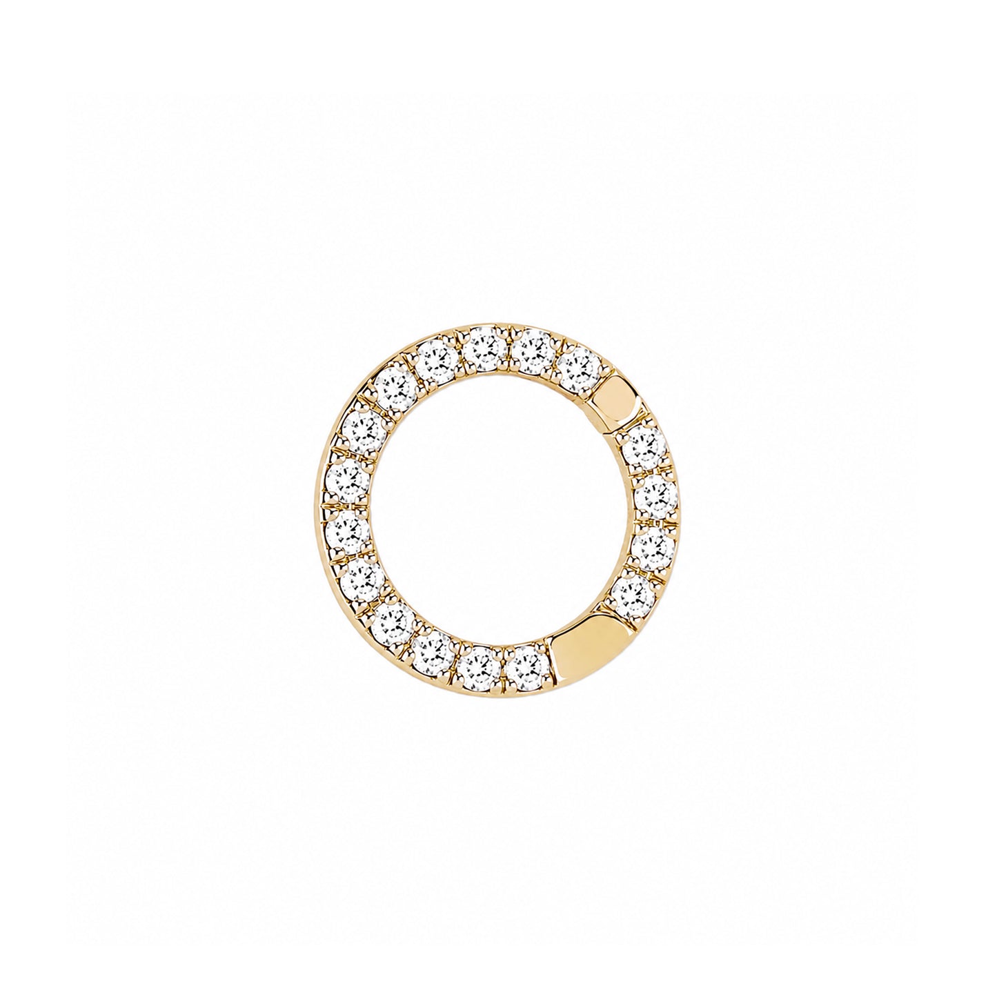 14K Gold Diamond Circular Charm Enhancer