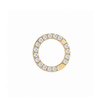14K Gold Diamond Circular Charm Enhancer