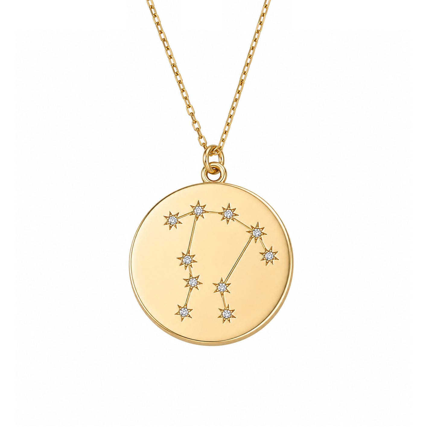 Zodiac Constellation Collection: Gemini 14K Gold & Diamond Pendant Necklace