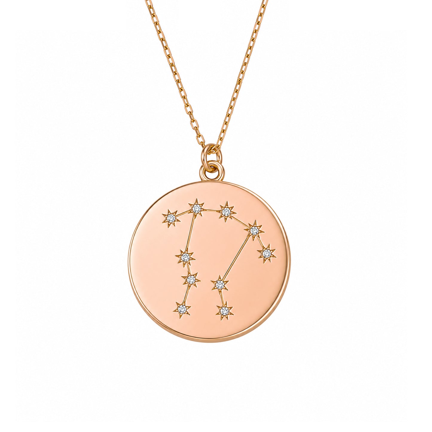 Zodiac Constellation Collection: Gemini 14K Gold & Diamond Pendant Necklace