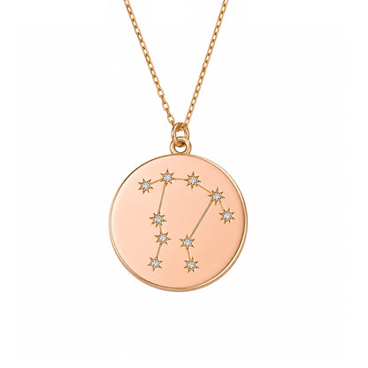 Zodiac Constellation Collection: Gemini 14K Gold & Diamond Pendant Necklace