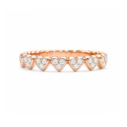 14K Gold Diamond Eternal Heart Ring