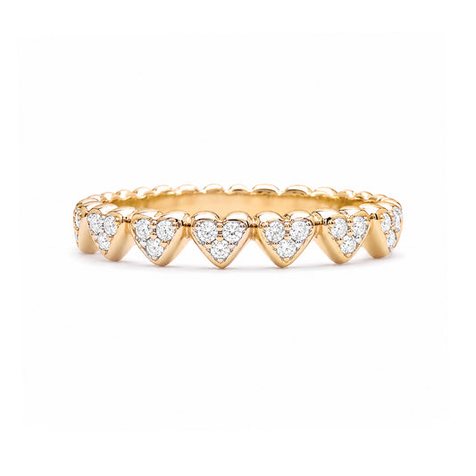 14K Gold Diamond Eternal Heart Ring