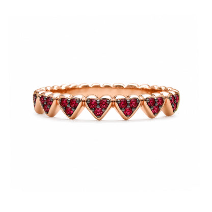 14K Gold Ruby Eternal Heart Ring