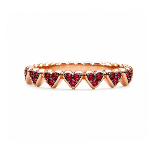 14K Gold Ruby Eternal Heart Ring